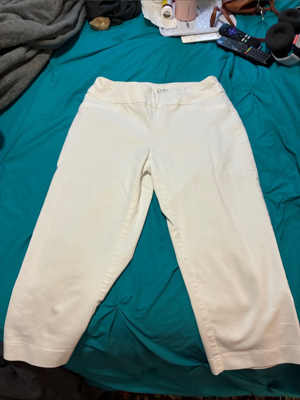 croft & barrow Kids Cream Pull-On Capri Sweatpants